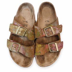 Birkenstock Multi-Color Double Buckle Slide Sandals